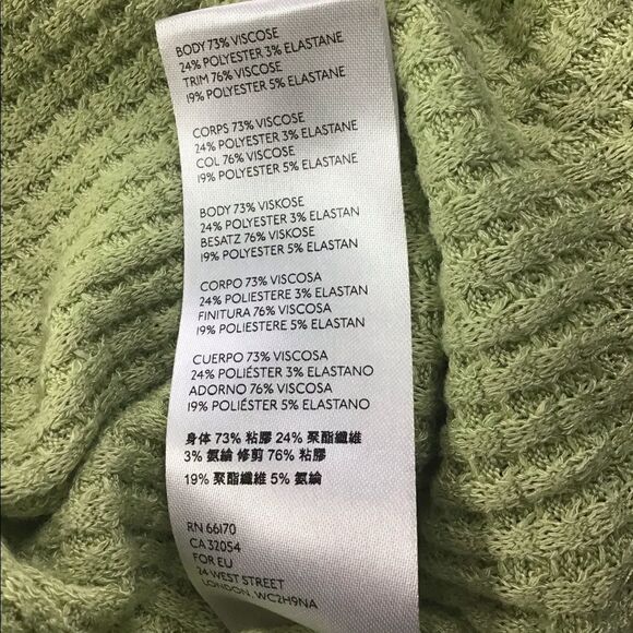 Free People North Shore Green Long Sleeve Oversized Thermal Top Size XS - Picture 8 of 10